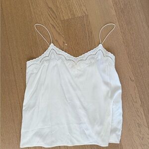 Sezane Elegant White Lace Camisole never worn